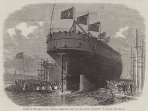 推出为格拉斯哥土耳其政府建造的Osman Ghazy，Iron-Clad Steam-Ram